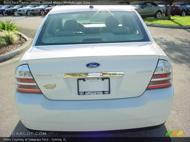 Oxford White / Medium Light Stone 2008 Ford Taurus Limited