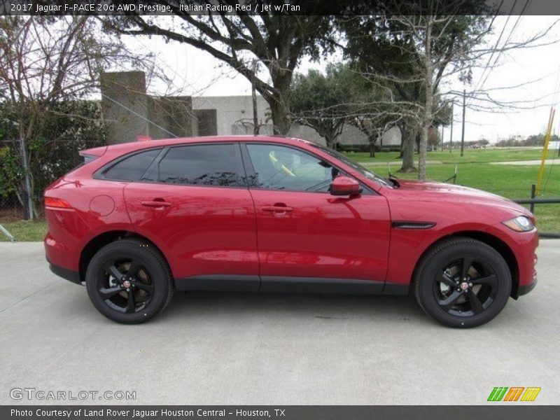 Italian Racing Red / Jet w/Tan 2017 Jaguar F-PACE 20d AWD Prestige