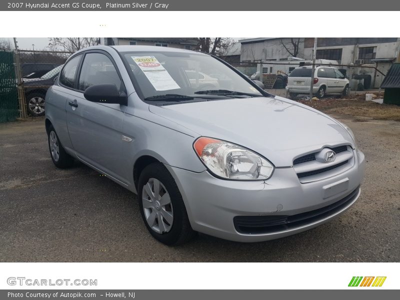 Platinum Silver / Gray 2007 Hyundai Accent GS Coupe