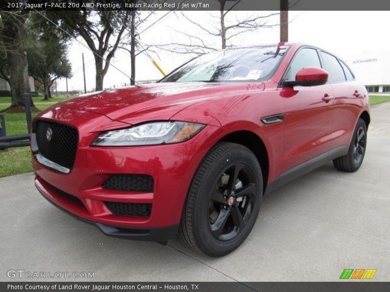 Italian Racing Red / Jet w/Tan 2017 Jaguar F-PACE 20d AWD Prestige