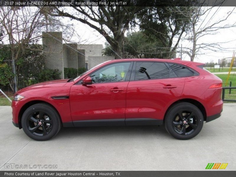 Italian Racing Red / Jet w/Tan 2017 Jaguar F-PACE 20d AWD Prestige