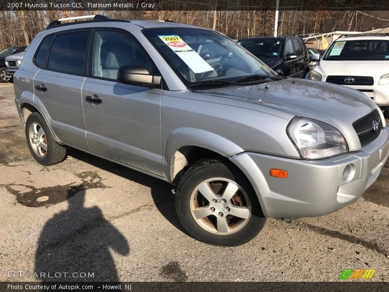 Platinum Metallic / Gray 2007 Hyundai Tucson GLS