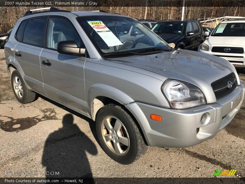 Platinum Metallic / Gray 2007 Hyundai Tucson GLS