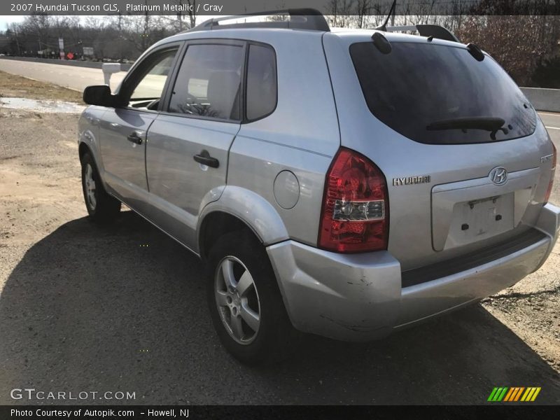 Platinum Metallic / Gray 2007 Hyundai Tucson GLS
