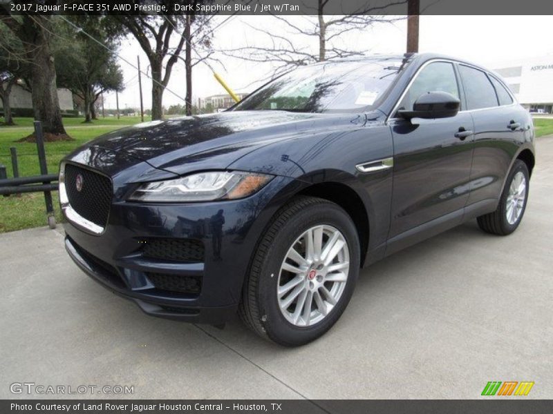 Dark Sapphire Blue / Jet w/Tan 2017 Jaguar F-PACE 35t AWD Prestige