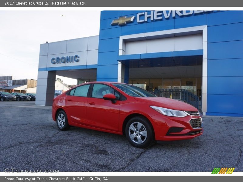 Red Hot / Jet Black 2017 Chevrolet Cruze LS