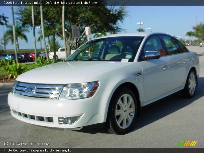Oxford White / Medium Light Stone 2008 Ford Taurus Limited