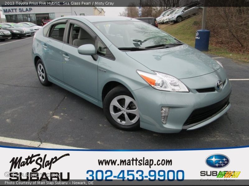 Sea Glass Pearl / Misty Gray 2013 Toyota Prius Five Hybrid