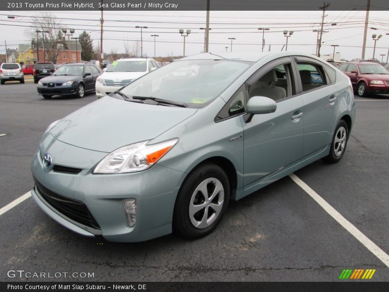 Sea Glass Pearl / Misty Gray 2013 Toyota Prius Five Hybrid