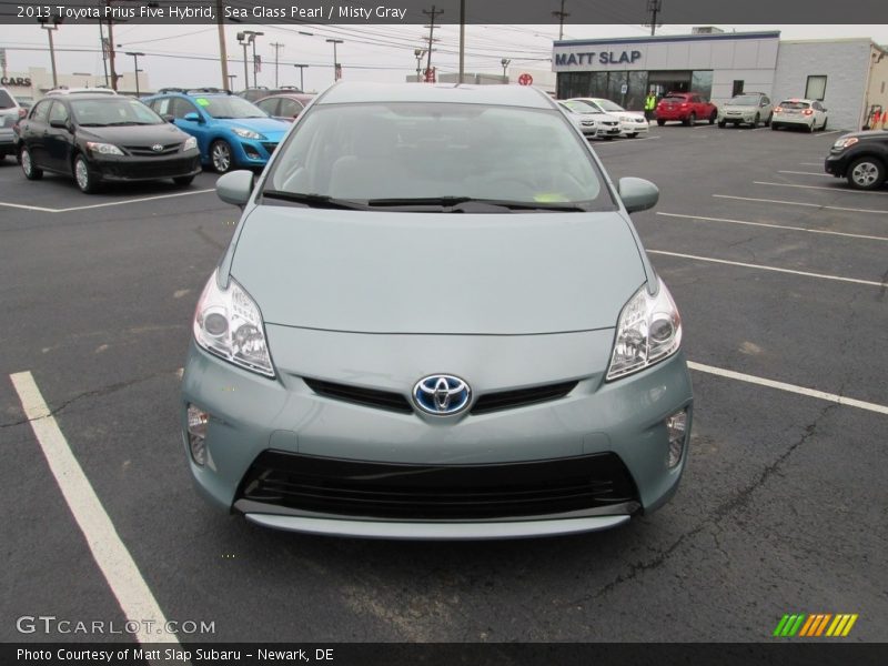Sea Glass Pearl / Misty Gray 2013 Toyota Prius Five Hybrid