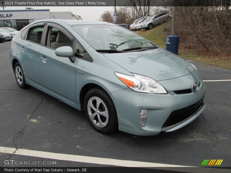 Sea Glass Pearl / Misty Gray 2013 Toyota Prius Five Hybrid