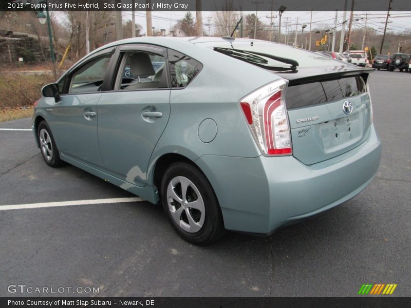 Sea Glass Pearl / Misty Gray 2013 Toyota Prius Five Hybrid