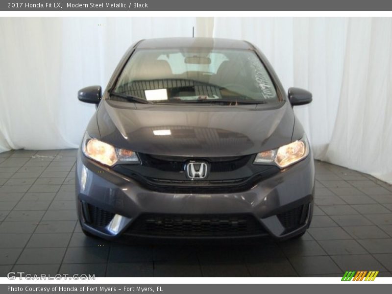 Modern Steel Metallic / Black 2017 Honda Fit LX