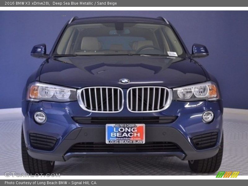 Deep Sea Blue Metallic / Sand Beige 2016 BMW X3 xDrive28i