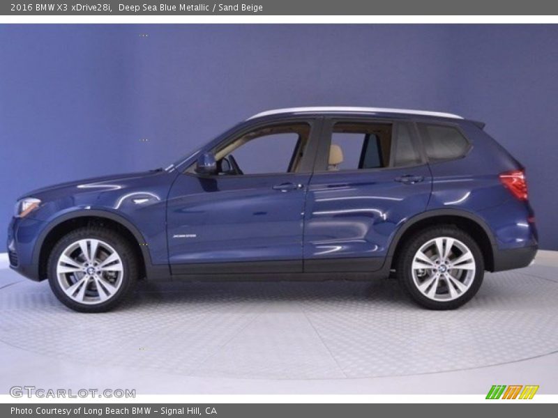 Deep Sea Blue Metallic / Sand Beige 2016 BMW X3 xDrive28i