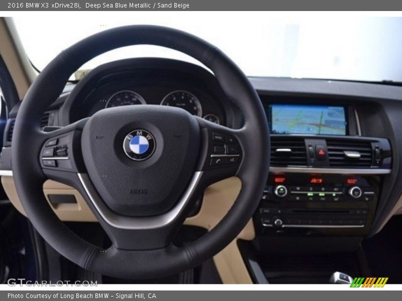 Deep Sea Blue Metallic / Sand Beige 2016 BMW X3 xDrive28i