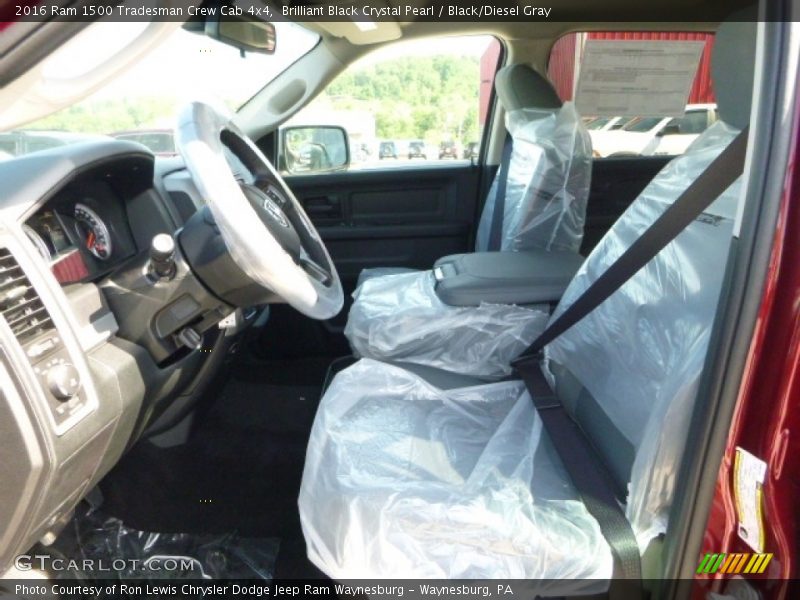 Brilliant Black Crystal Pearl / Black/Diesel Gray 2016 Ram 1500 Tradesman Crew Cab 4x4