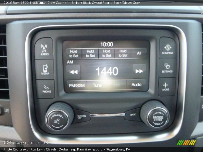 Brilliant Black Crystal Pearl / Black/Diesel Gray 2016 Ram 1500 Tradesman Crew Cab 4x4