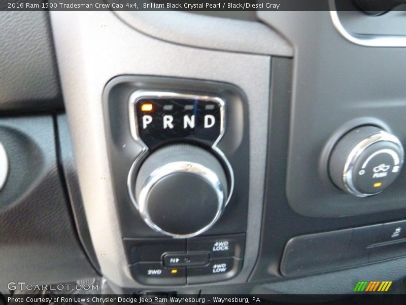 Brilliant Black Crystal Pearl / Black/Diesel Gray 2016 Ram 1500 Tradesman Crew Cab 4x4