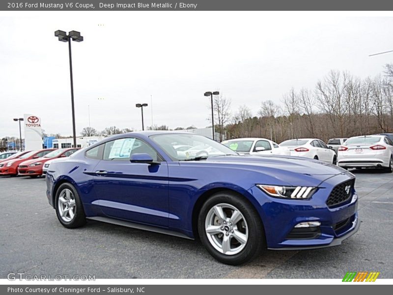 Deep Impact Blue Metallic / Ebony 2016 Ford Mustang V6 Coupe