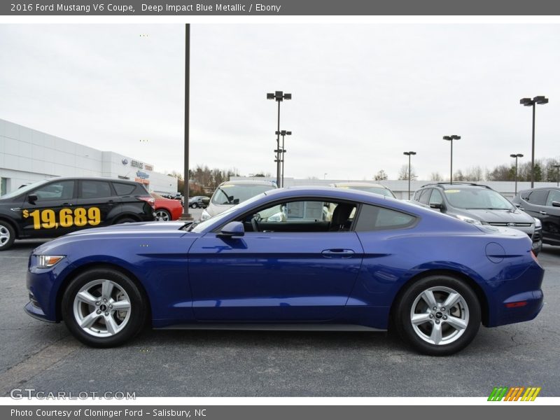 Deep Impact Blue Metallic / Ebony 2016 Ford Mustang V6 Coupe