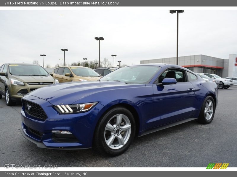Deep Impact Blue Metallic / Ebony 2016 Ford Mustang V6 Coupe