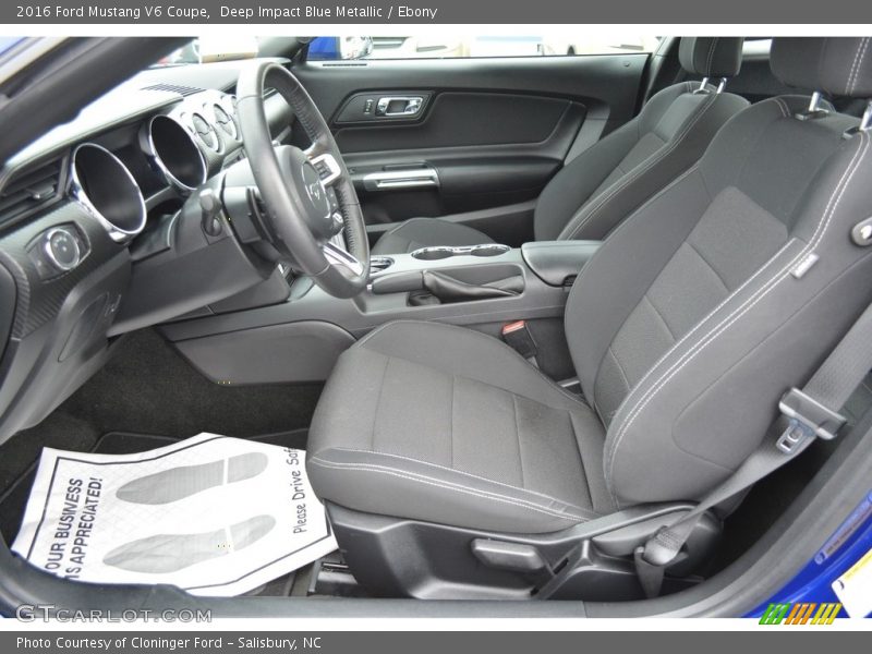 Deep Impact Blue Metallic / Ebony 2016 Ford Mustang V6 Coupe