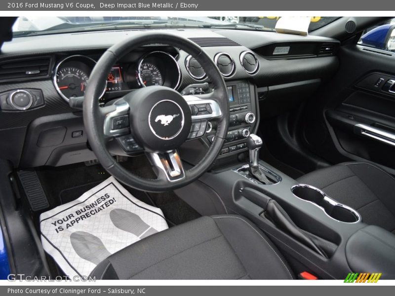 Deep Impact Blue Metallic / Ebony 2016 Ford Mustang V6 Coupe