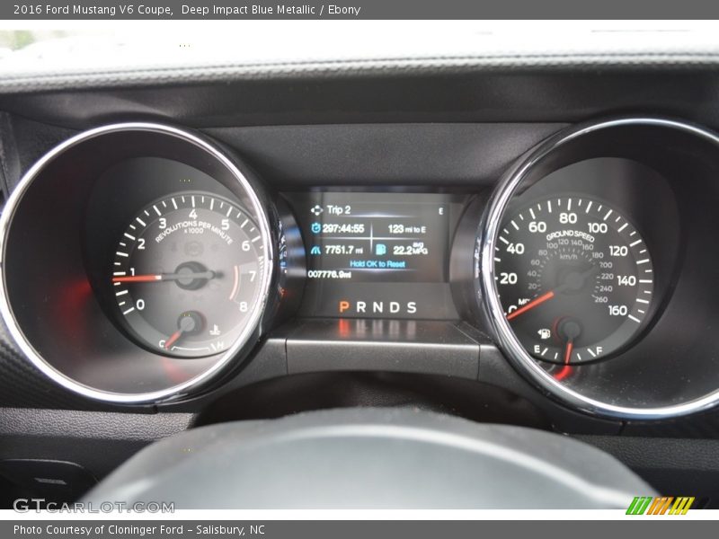Deep Impact Blue Metallic / Ebony 2016 Ford Mustang V6 Coupe