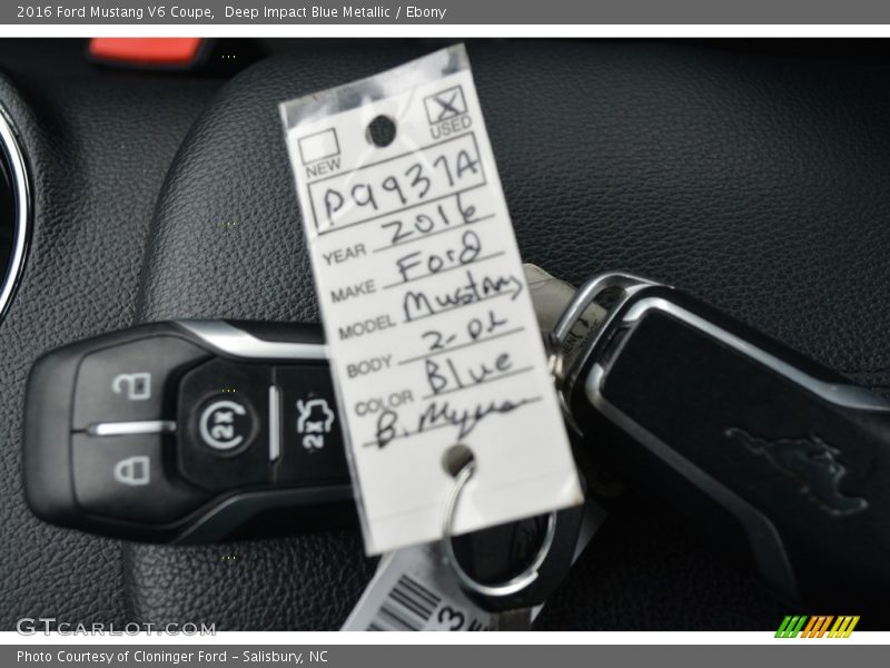 Deep Impact Blue Metallic / Ebony 2016 Ford Mustang V6 Coupe
