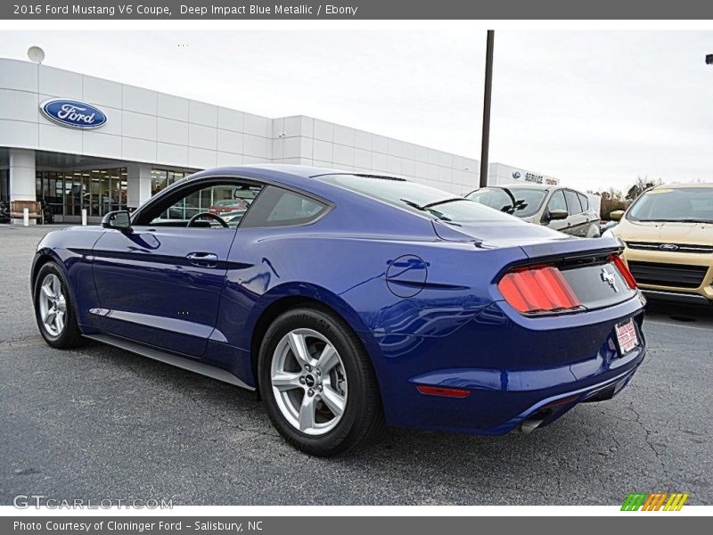 Deep Impact Blue Metallic / Ebony 2016 Ford Mustang V6 Coupe