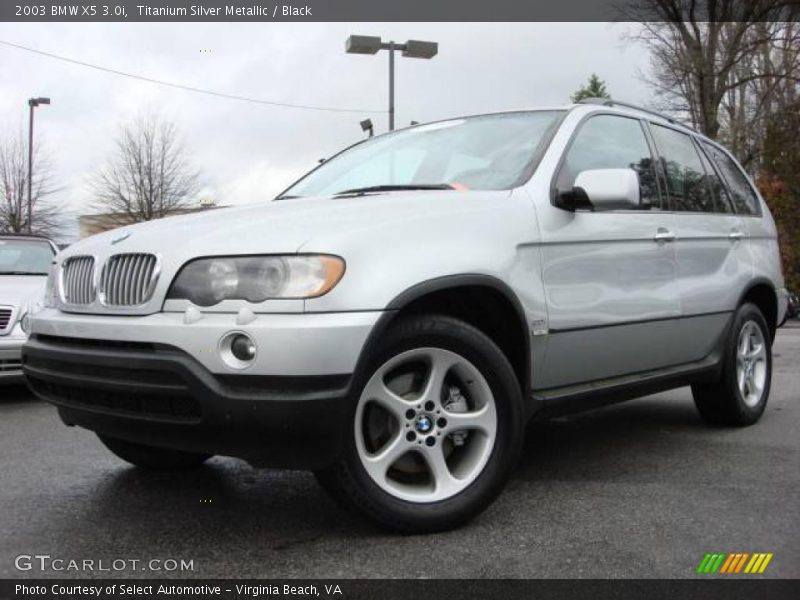 Titanium Silver Metallic / Black 2003 BMW X5 3.0i