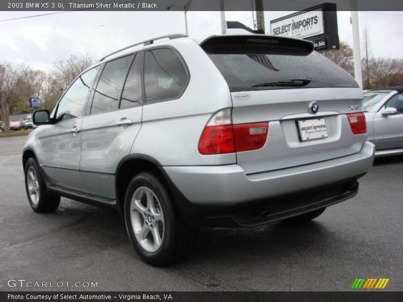 Titanium Silver Metallic / Black 2003 BMW X5 3.0i