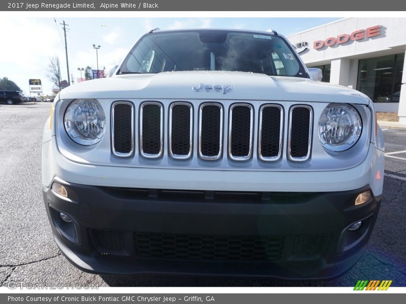 Alpine White / Black 2017 Jeep Renegade Limited