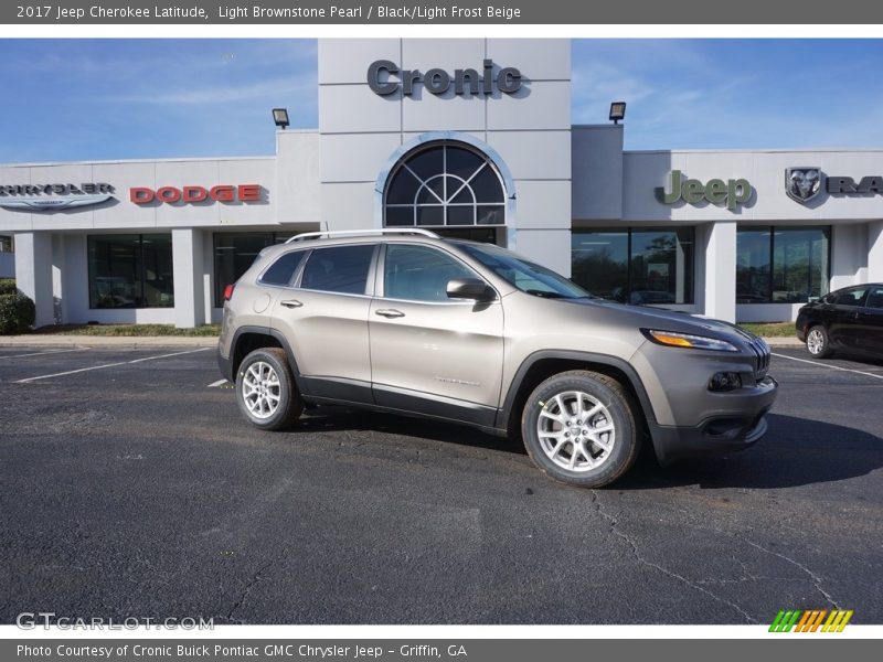 Light Brownstone Pearl / Black/Light Frost Beige 2017 Jeep Cherokee Latitude