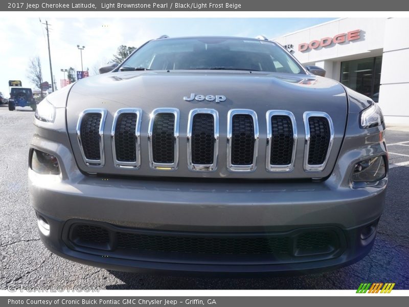 Light Brownstone Pearl / Black/Light Frost Beige 2017 Jeep Cherokee Latitude