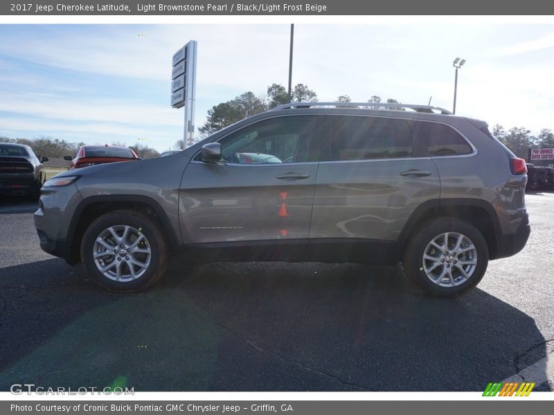 Light Brownstone Pearl / Black/Light Frost Beige 2017 Jeep Cherokee Latitude
