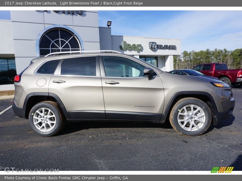 Light Brownstone Pearl / Black/Light Frost Beige 2017 Jeep Cherokee Latitude