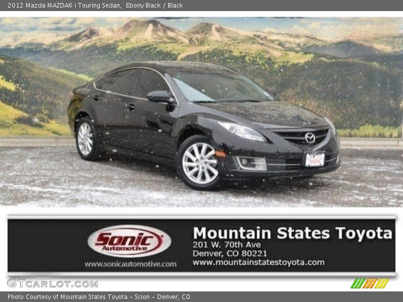 Ebony Black / Black 2012 Mazda MAZDA6 i Touring Sedan