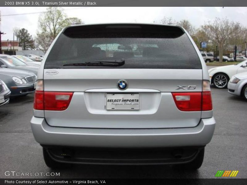 Titanium Silver Metallic / Black 2003 BMW X5 3.0i