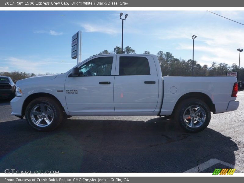 Bright White / Black/Diesel Gray 2017 Ram 1500 Express Crew Cab