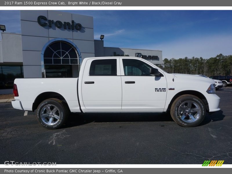Bright White / Black/Diesel Gray 2017 Ram 1500 Express Crew Cab