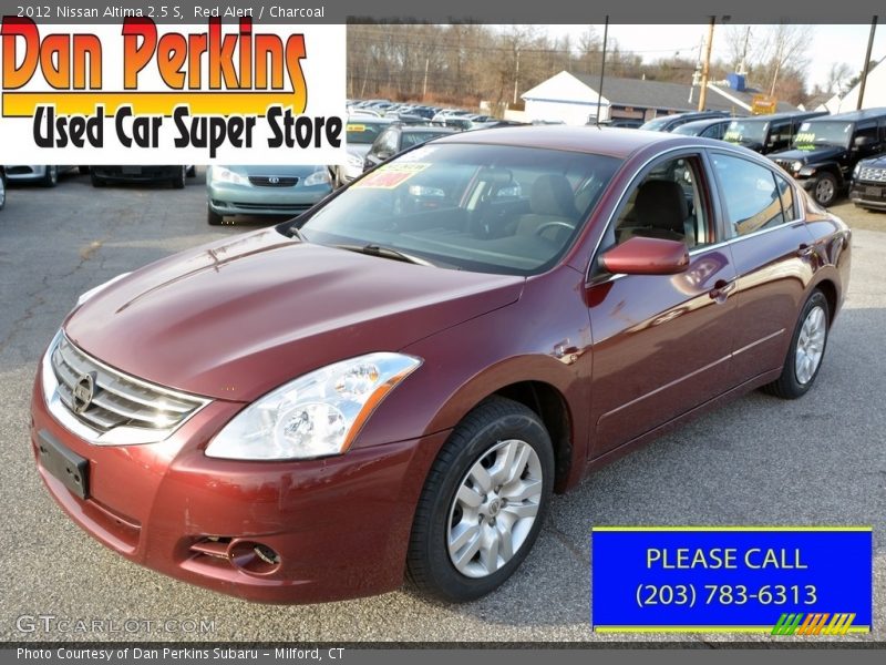Red Alert / Charcoal 2012 Nissan Altima 2.5 S