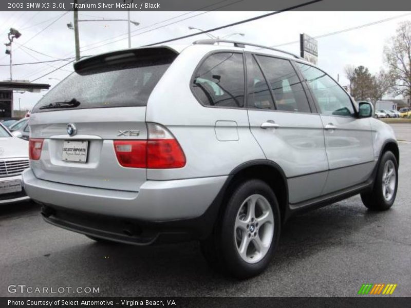 Titanium Silver Metallic / Black 2003 BMW X5 3.0i