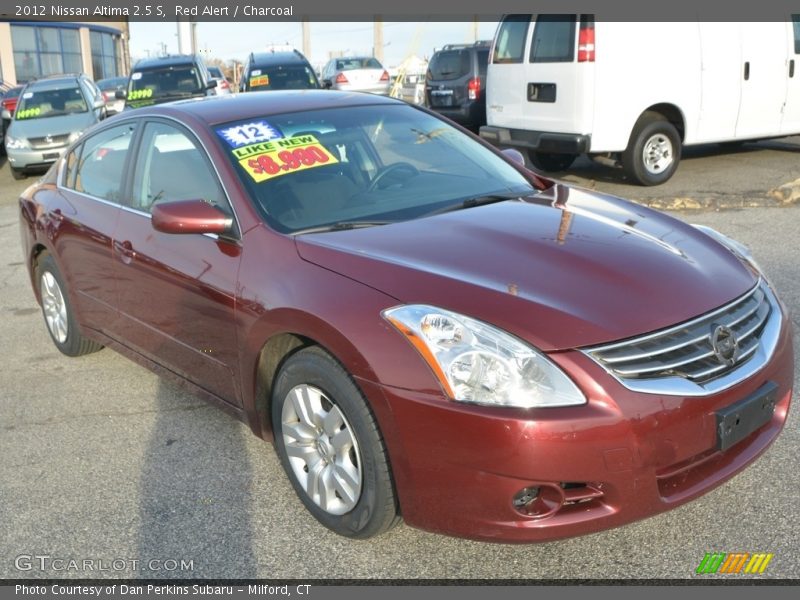 Red Alert / Charcoal 2012 Nissan Altima 2.5 S