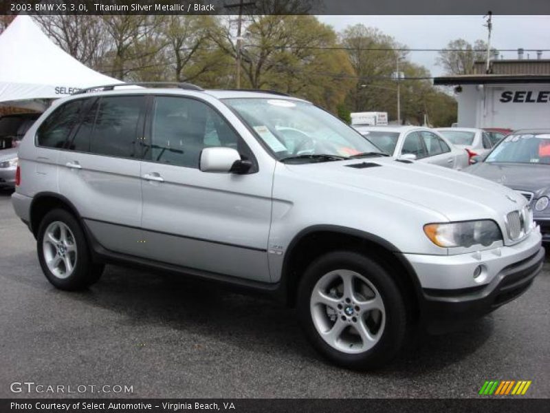 Titanium Silver Metallic / Black 2003 BMW X5 3.0i