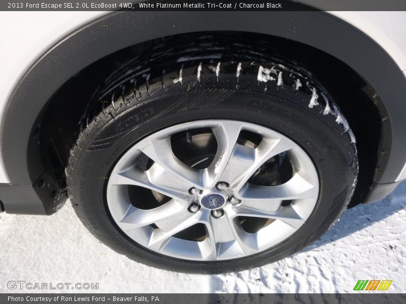 White Platinum Metallic Tri-Coat / Charcoal Black 2013 Ford Escape SEL 2.0L EcoBoost 4WD