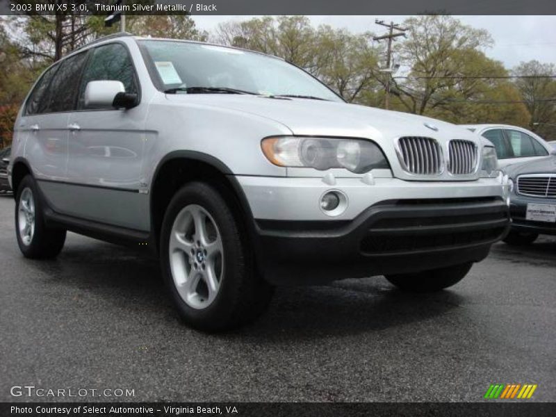 Titanium Silver Metallic / Black 2003 BMW X5 3.0i