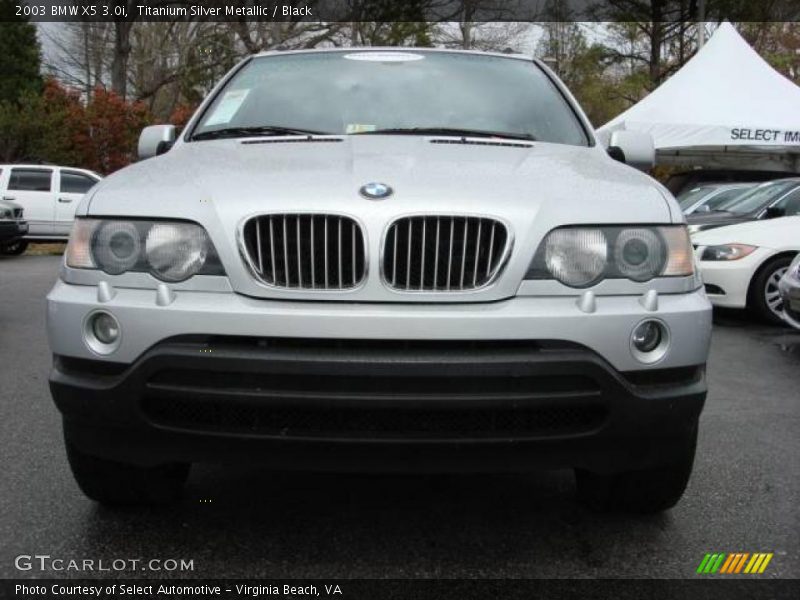 Titanium Silver Metallic / Black 2003 BMW X5 3.0i