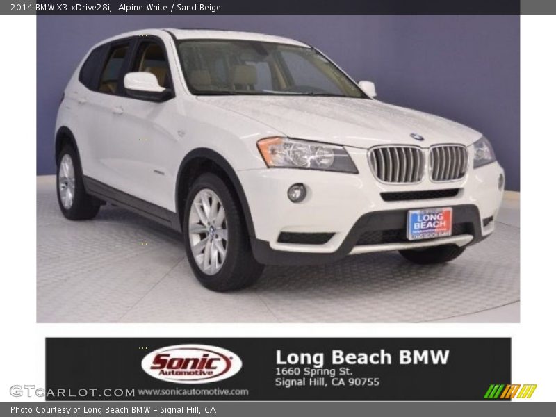 Alpine White / Sand Beige 2014 BMW X3 xDrive28i